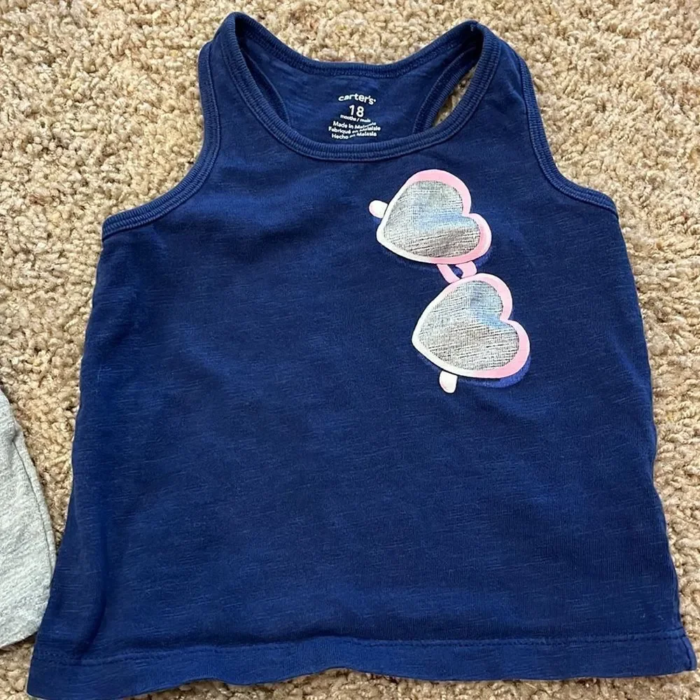 Tank top bundle baby girl toddler size 12 - 18 months
